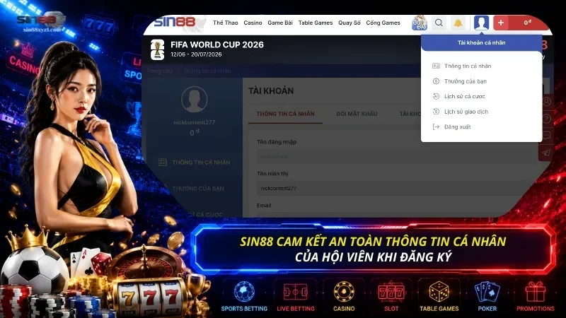 SIN88 cam kết bảo mật an toàn thông tin cá nhân trên hệ thống