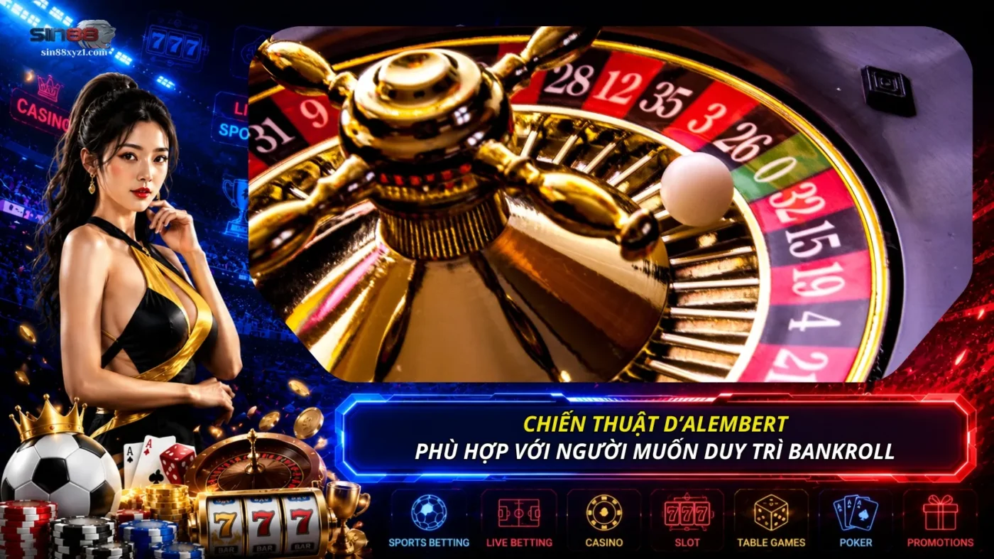 Chiến thuật D’Alembert phù hợp với người muốn duy trì bankroll trong thời gian dài