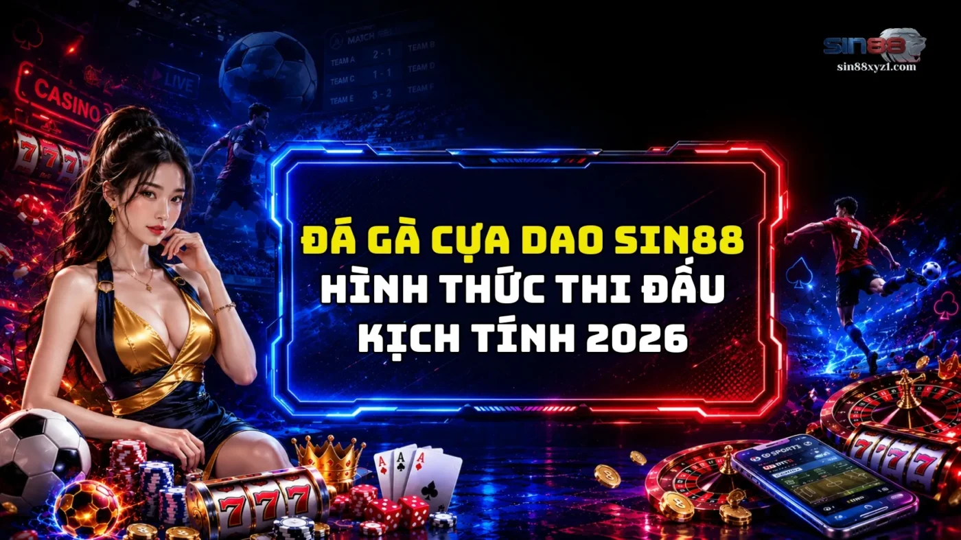 Đá Gà Cựa Dao SIN88 – Hình Thức Thi Đấu Kịch Tính 2026