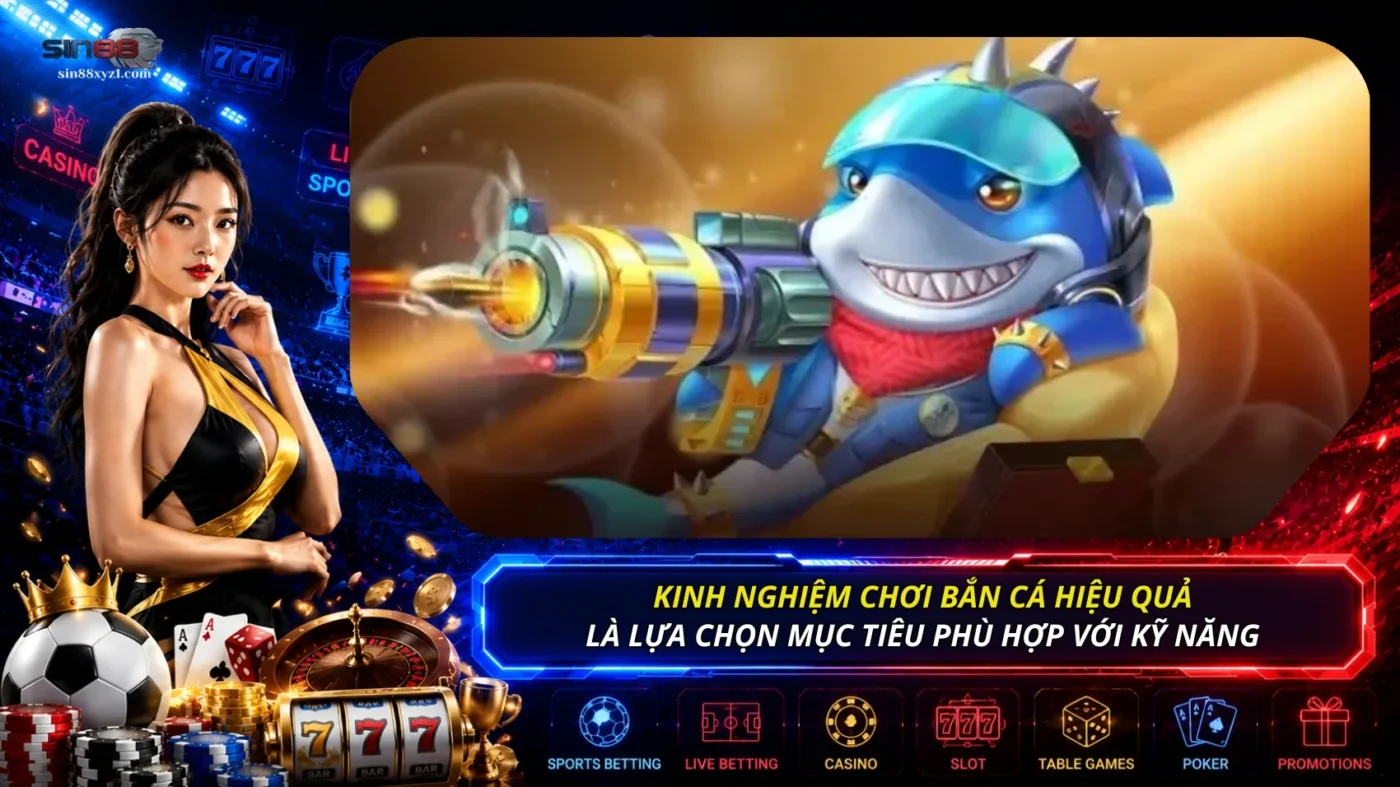 Kinh nghiệm chơi Bắn cá hiệu quả là lựa chọn mục tiêu phù hợp với kỹ năng của mình